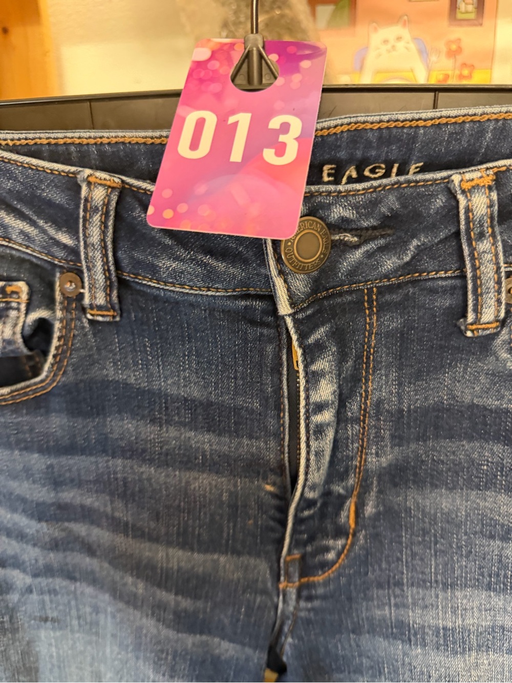 American Eagle Outfitters Women's High-Rise Dark Indigo Jeans